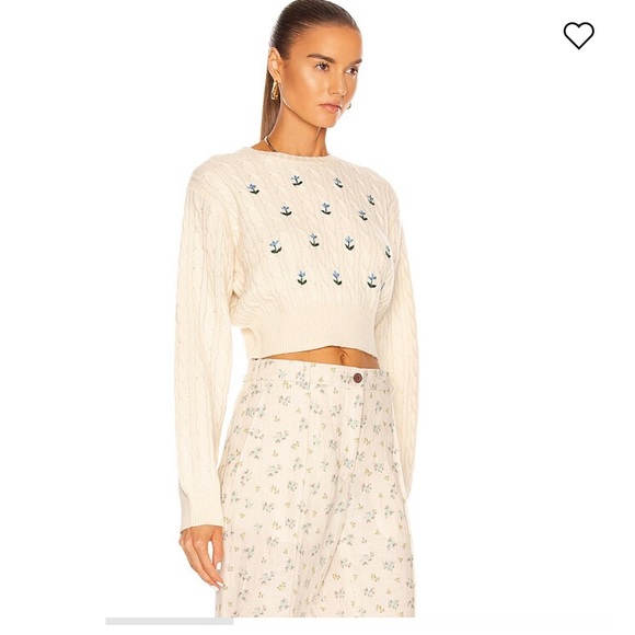 Sandy Liang Half Sweater Panna Cotta M - Picture 2 of 9